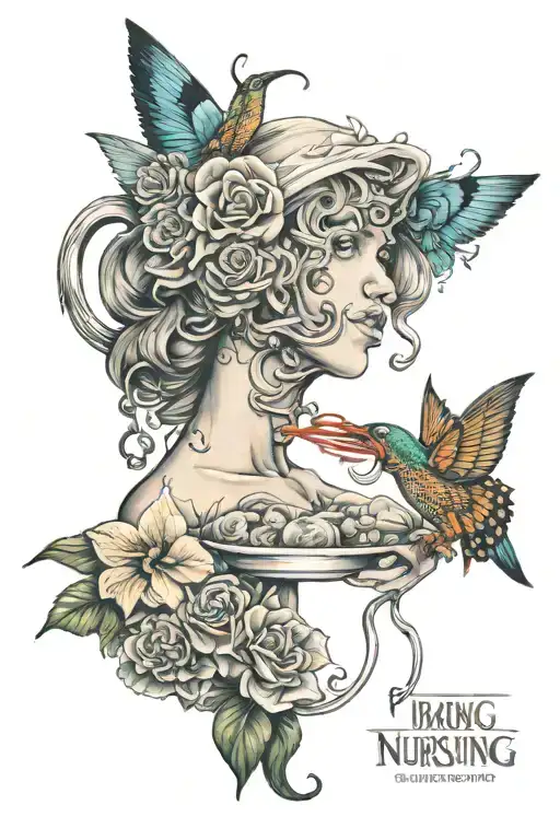 nursing tattoo tattoo design idea