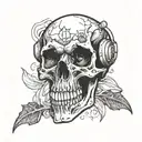 skull tattoos in the style of underground and anime мужские and aggressive black and white tattoo design idea