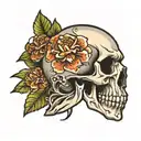 skull tattoos in the style of underground and anime tattoo design idea