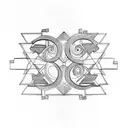 upside down question mark  tattoo design idea