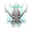 cthulhu head tattoo design idea