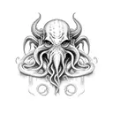 cthulhu head tattoo design idea