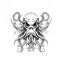 cthulhu head tattoo design idea