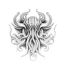 cthulhu head tattoo design idea