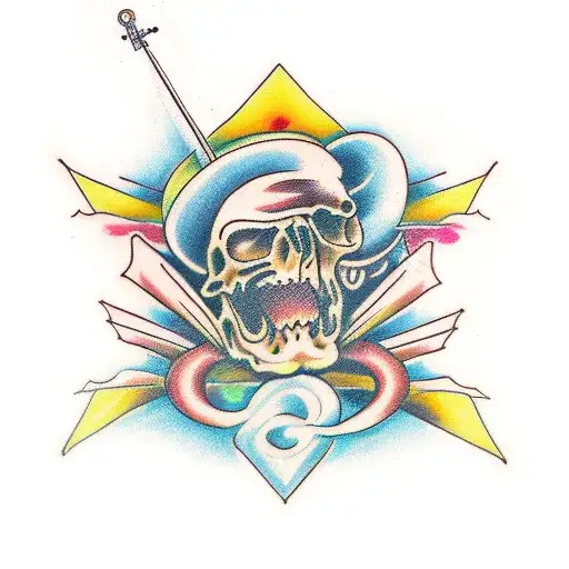 band with mantras tattoo design idea