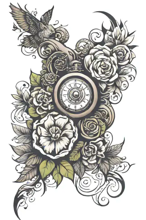 weight loss tatto mixed tattoo design idea