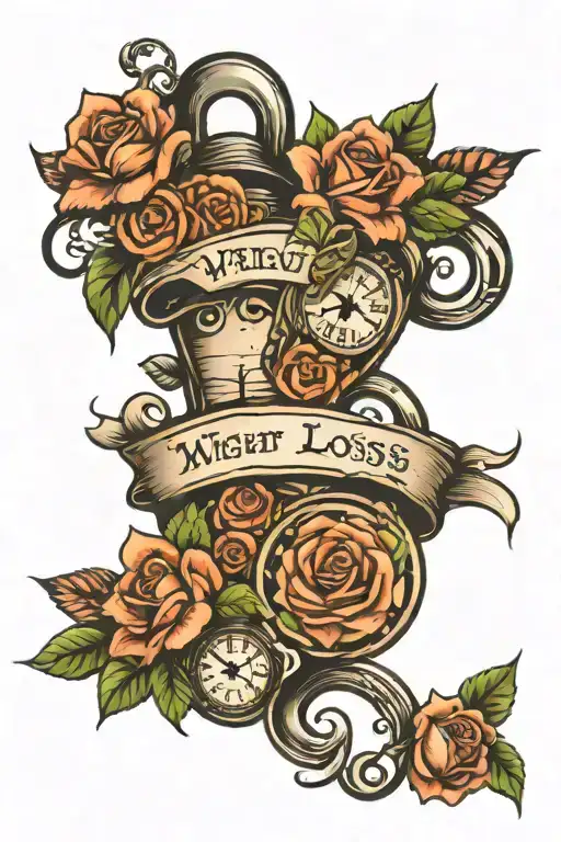 weight loss journey A reminder tattoo design idea
