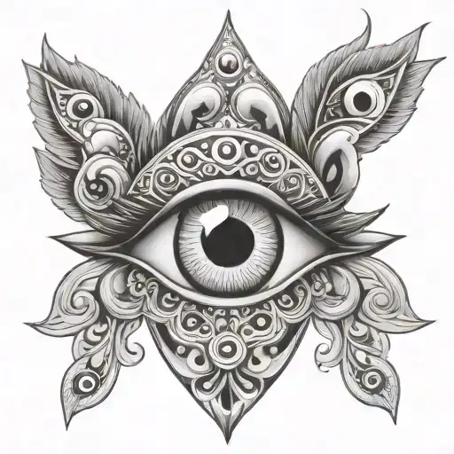 Evil Eye tattoo design idea