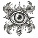 Evil Eye tattoo design idea