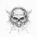 cousin death scalping tattoo design idea