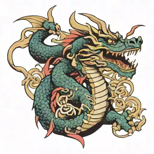 dragon chino tattoo design idea