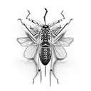 grasshopper black metal tattoo design idea