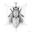 grasshopper black metal tattoo design idea