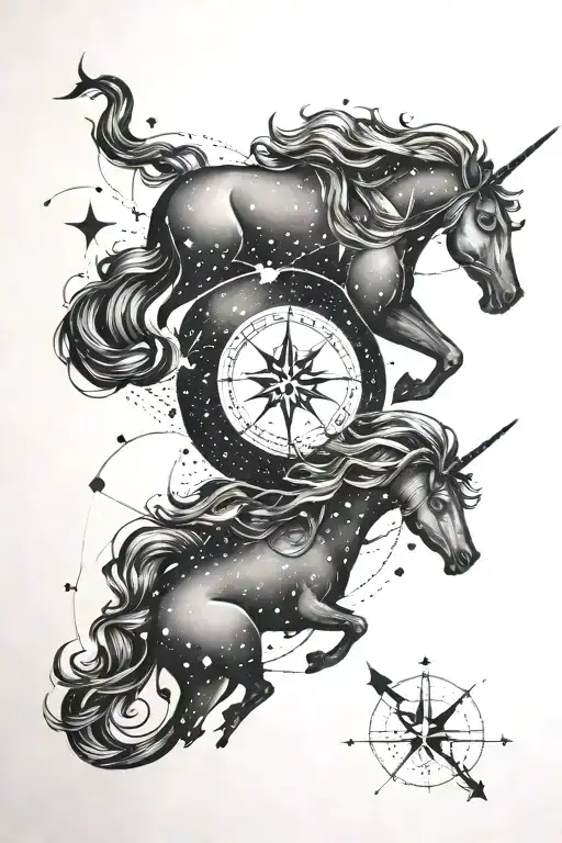 Sagittarius, Leo and Pisces constellation tattoo design idea