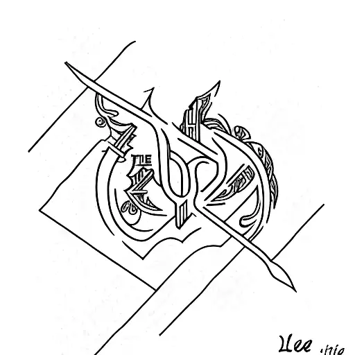 a hand writing for "Lea" and "Luka tattoo design idea