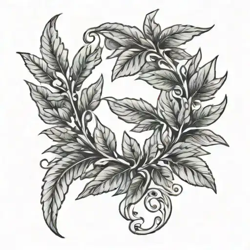 laurel wreath tattoo design idea