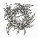 laurel wreath tattoo design idea