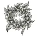 laurel wreath tattoo design idea