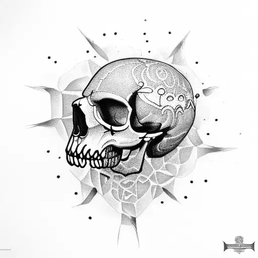 Crow SKULL MAÇOMARIA tattoo design idea