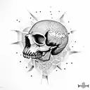 Crow SKULL MAÇOMARIA tattoo design idea