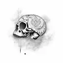 Crow SKULL MAÇOMARIA tattoo design idea