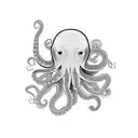 blue ring octopus  tattoo design idea