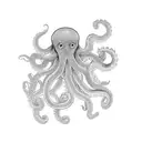 blue ring octopus  tattoo design idea