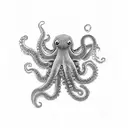 blue ring octopus  tattoo design idea