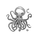 blue ring octopus  tattoo design idea