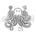 blue ring octopus  tattoo design idea