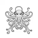 blue ring octopus  tattoo design idea
