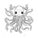 blue ring octopus  tattoo design idea
