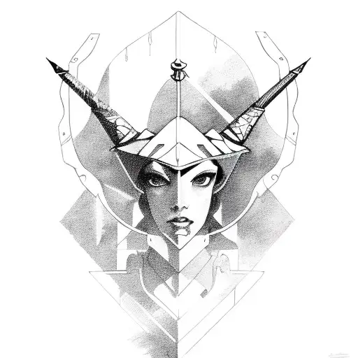 female sagittarius tattoo design idea