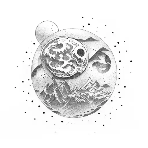 planeta camino tattoo design idea