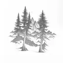 mountain with edelweiss underneath tattoo design idea