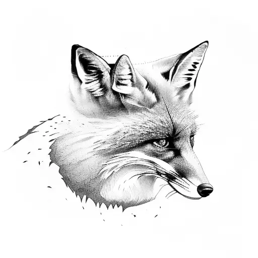 Fox tattoo design idea