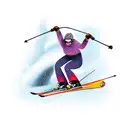 skiing tattoo design idea