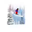 skiing tattoo design idea