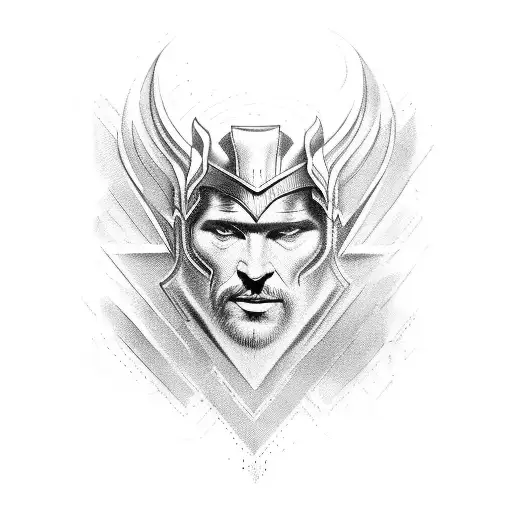 martillo thor tattoo design idea
