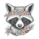 raccoon tattoo design idea