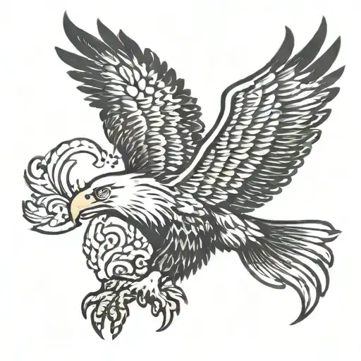 eagle memorial tattoo for my passed grandpa 1943-2020 tattoo design idea