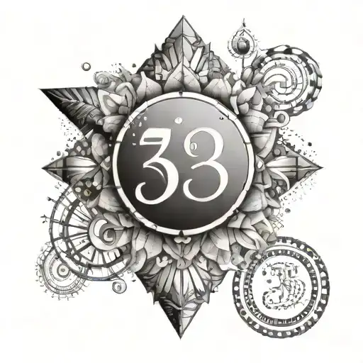 ss and numbers 30 tattoo design idea