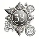 ss and numbers 30 tattoo design idea