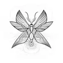 Moth of a flame tattoo design idea