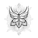 Moth of a flame tattoo design idea