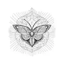 Moth of a flame tattoo design idea