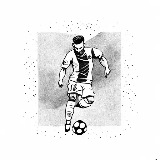 Soccer Player tattoo design idea