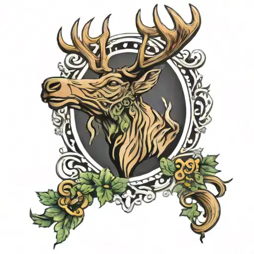 Irish Elk  tattoo design idea