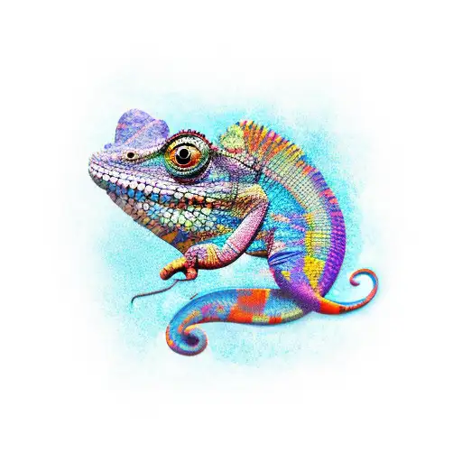 Chameleon tattoo design idea
