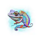 Chameleon tattoo design idea